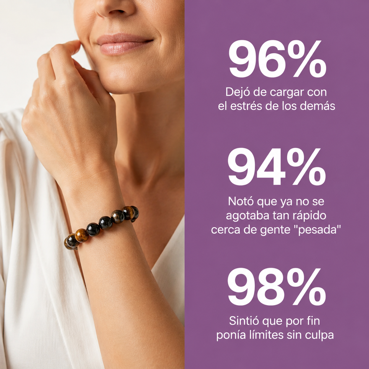 Pulsera  La Protectora - Triple Escudo (3 piedras)