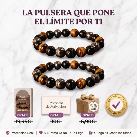 Pulsera  La Protectora - Triple Escudo (3 piedras)