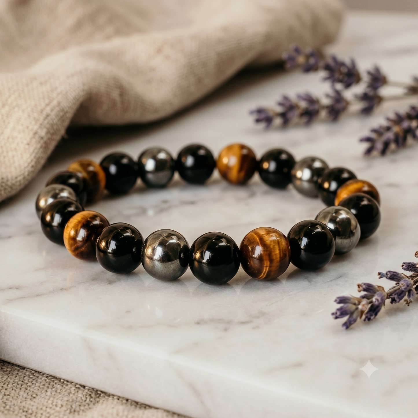 Pulsera  La Protectora - Triple Escudo (3 piedras)
