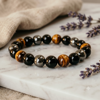 Pulsera  La Protectora - Triple Escudo (3 piedras)