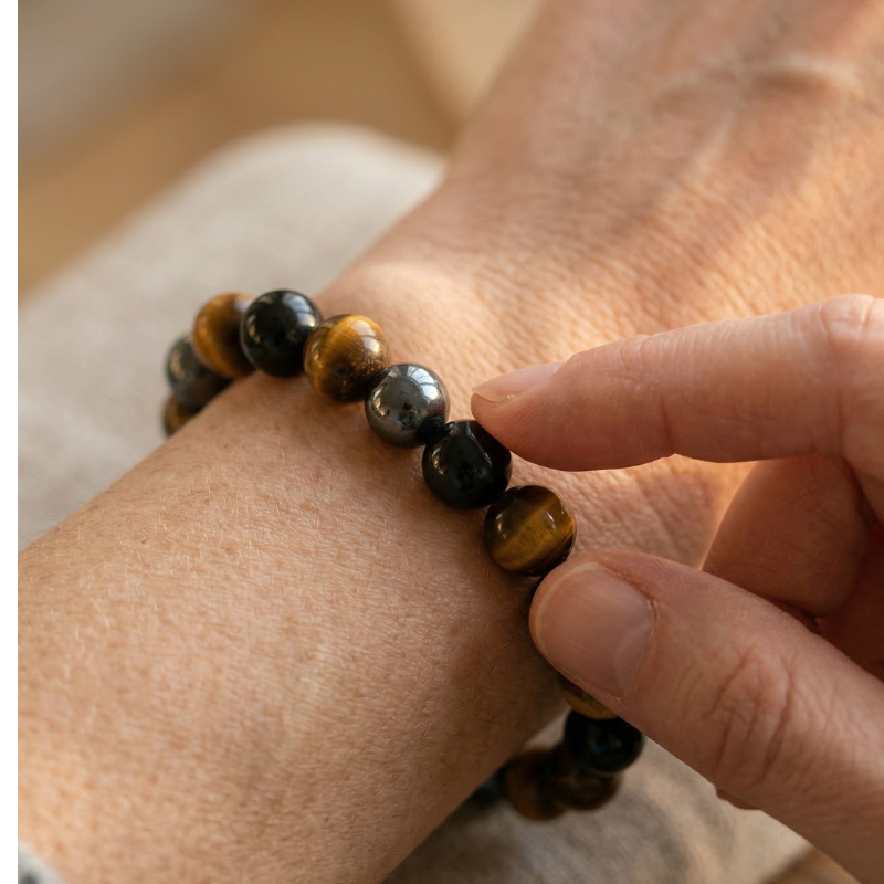 Pulsera  La Protectora - Triple Escudo (3 piedras)